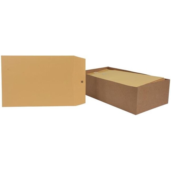 School Smart 2013892 7.5 x 10.5 in. Kraft Envelope with Clasp; Kraft Brown - Pack of 100
